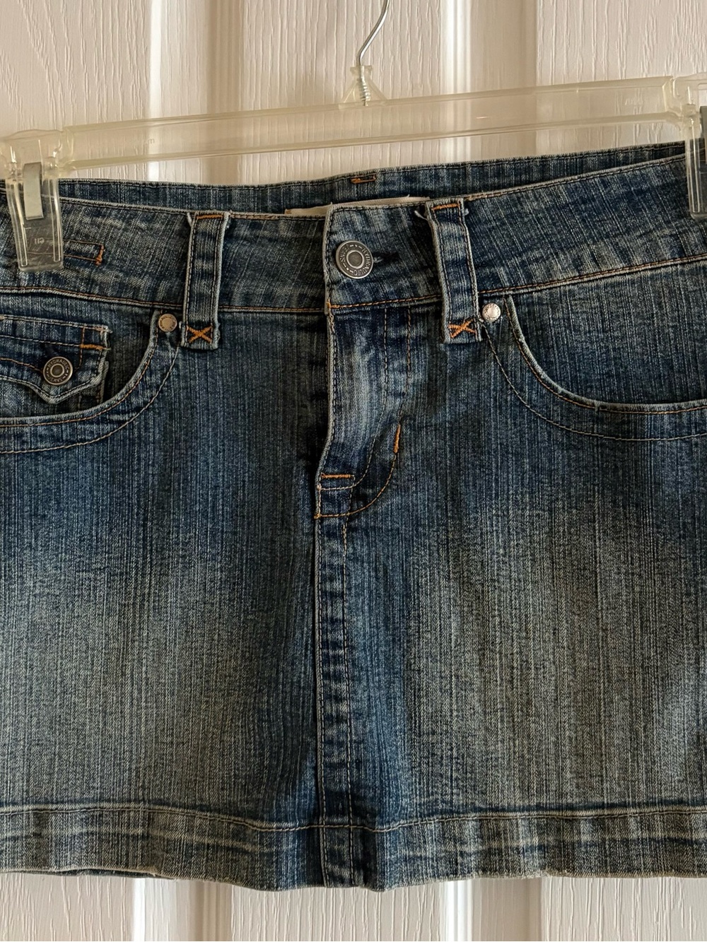 Hydraulic Blue Denim Mini Skirt